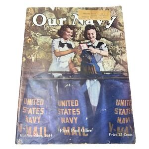 Our Navy Magazine Mid-November 1944 V-Mail Fleet Post‎ Office WWII Era